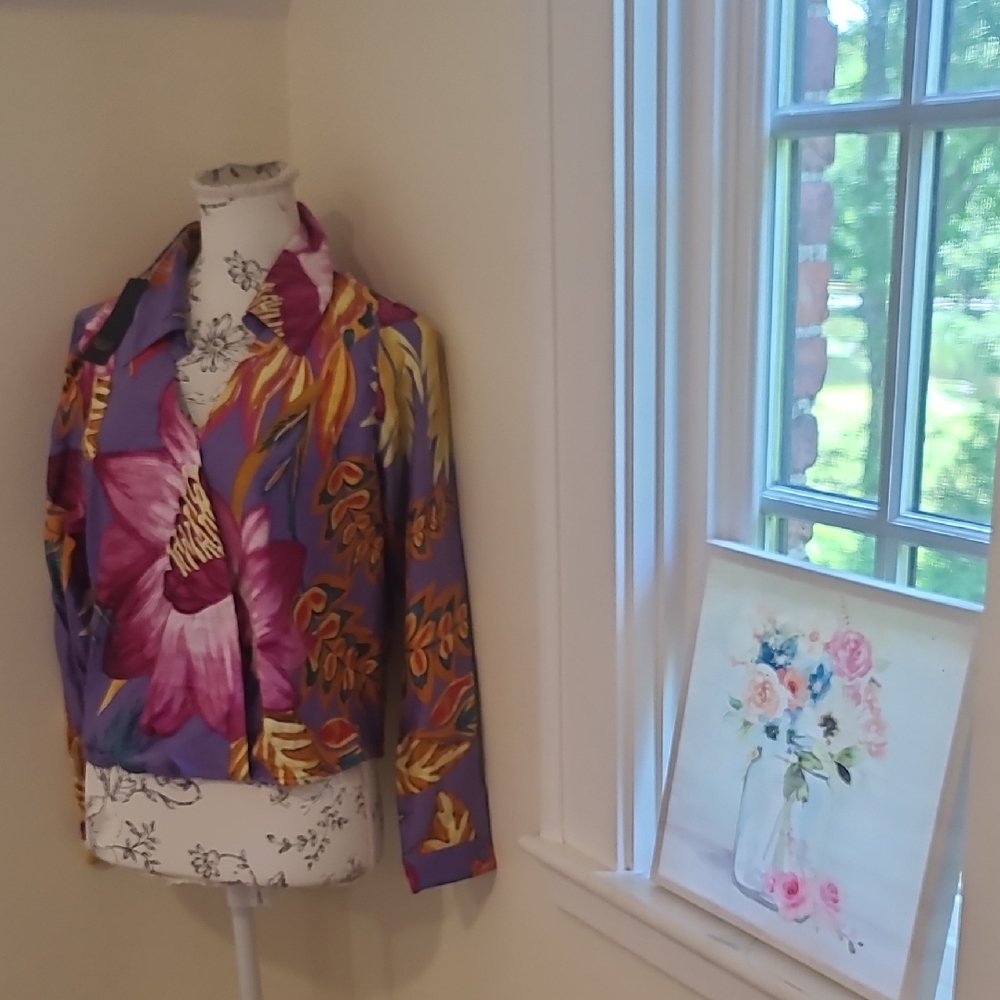 Rachel Floral Blazer - Purple and Pink